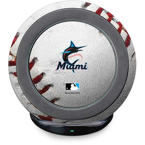 MLB Miami Marlins Game Ball Fast Charge Wireless Charging Stand Skin