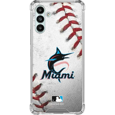 MLB Miami Marlins Game Ball Galaxy A13 5G Clear Case