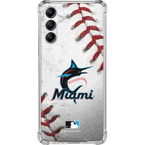 MLB Miami Marlins Game Ball Galaxy A14 5G Clear Case