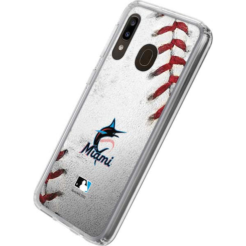 MLB Miami Marlins Game Ball Galaxy A20 Clear Case