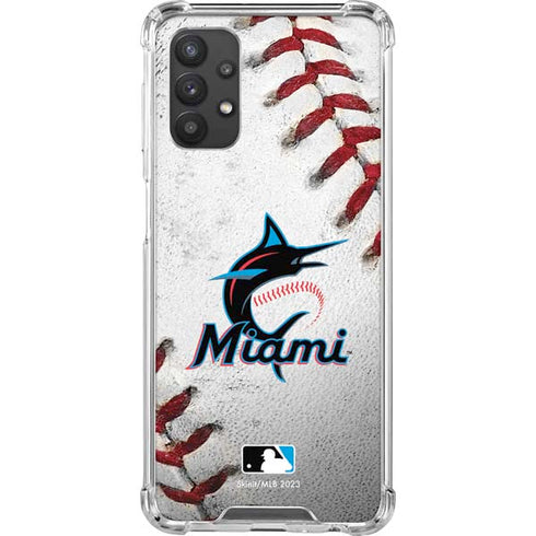 MLB Miami Marlins Game Ball Galaxy A32 5G Clear Case