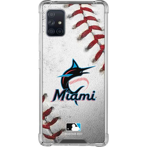MLB Miami Marlins Game Ball Galaxy A51 5G Clear Case
