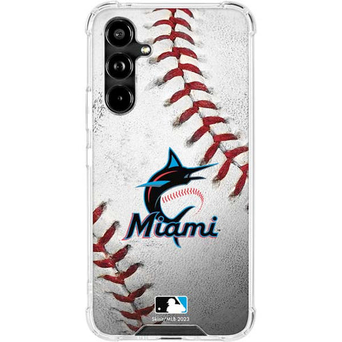 MLB Miami Marlins Game Ball Galaxy A54 5G Clear Case