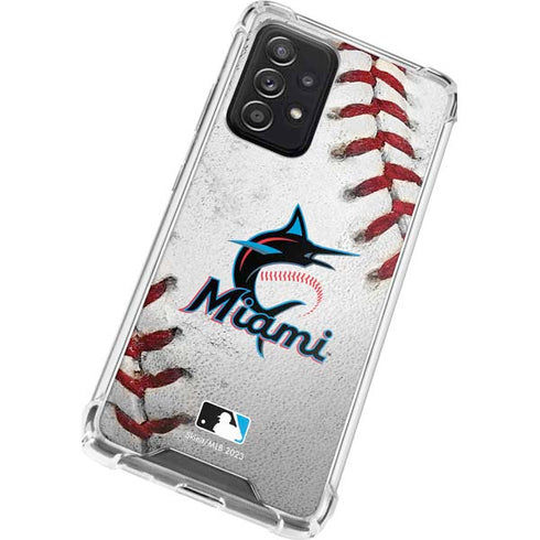 MLB Miami Marlins Game Ball Galaxy A72 5G Clear Case