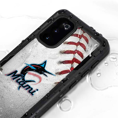 MLB Miami Marlins Game Ball Galaxy S20 Waterproof Case
