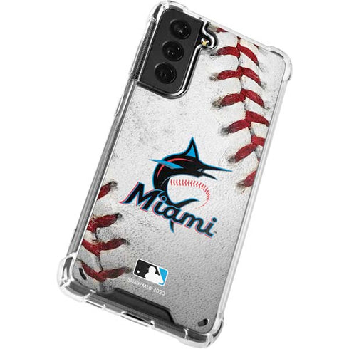 MLB Miami Marlins Game Ball Galaxy S21 5G Clear Case