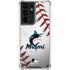 MLB Miami Marlins Game Ball Galaxy S21 Ultra 5G Clear Case