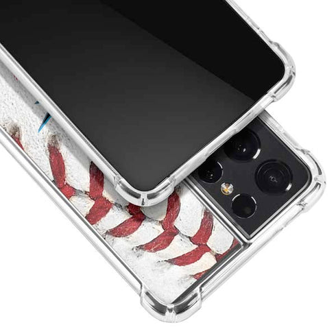 MLB Miami Marlins Game Ball Galaxy S21 Ultra 5G Clear Case