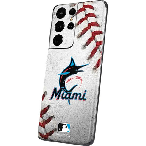 MLB Miami Marlins Game Ball Galaxy S21 Ultra 5G Skin