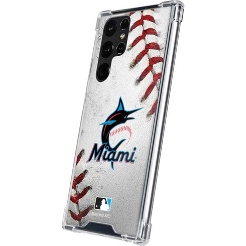 MLB Miami Marlins Game Ball Galaxy S22 Ultra Clear Case