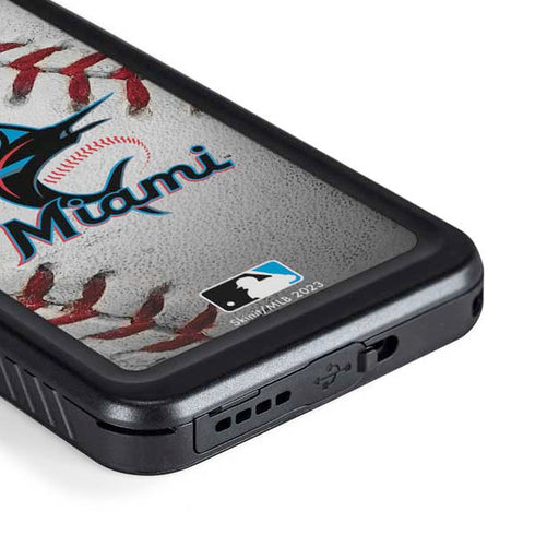 MLB Miami Marlins Game Ball Galaxy S23 Plus Waterproof Case