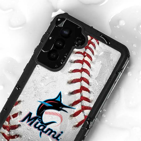 MLB Miami Marlins Game Ball Galaxy S23 Plus Waterproof Case