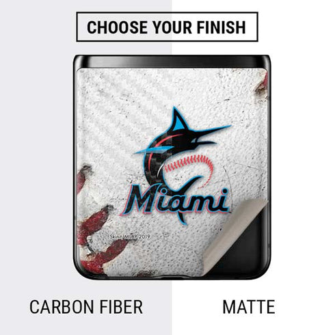 MLB Miami Marlins Game Ball Galaxy Z Flip Skin