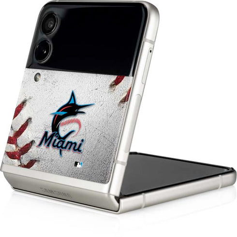 MLB Miami Marlins Game Ball Galaxy Z Flip4 5G Skin