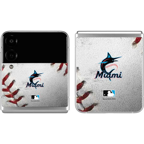 MLB Miami Marlins Game Ball Galaxy Z Flip4 5G Skin