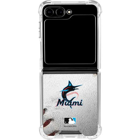 MLB Miami Marlins Game Ball Galaxy Z Flip5 5G Clear Case