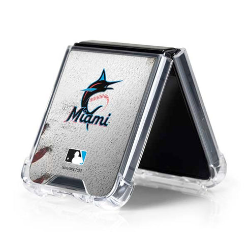 MLB Miami Marlins Game Ball Galaxy Z Flip5 5G Clear Case