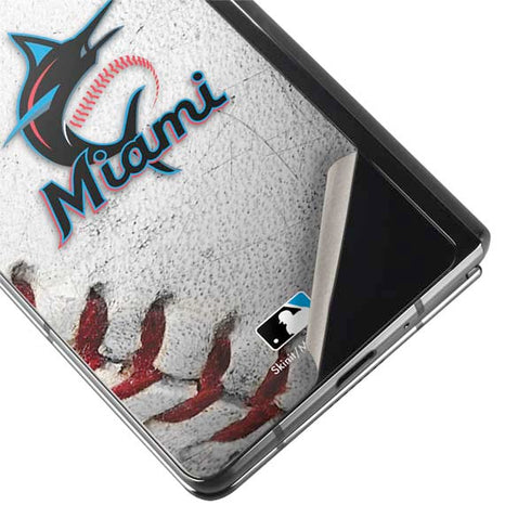 MLB Miami Marlins Game Ball Galaxy Z Fold2 5G Skin