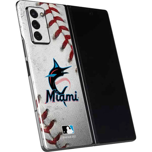 MLB Miami Marlins Game Ball Galaxy Z Fold2 5G Skin