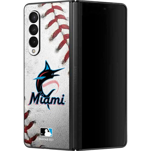 MLB Miami Marlins Game Ball Galaxy Z Fold3 5G Skin
