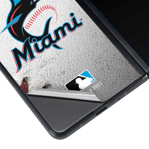 MLB Miami Marlins Game Ball Galaxy Z Fold3 5G Skin
