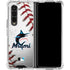 MLB Miami Marlins Game Ball Galaxy Z Fold4 5G Clear Case