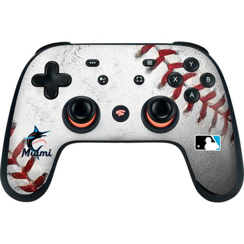 MLB Miami Marlins Game Ball Google Stadia Controller Skin