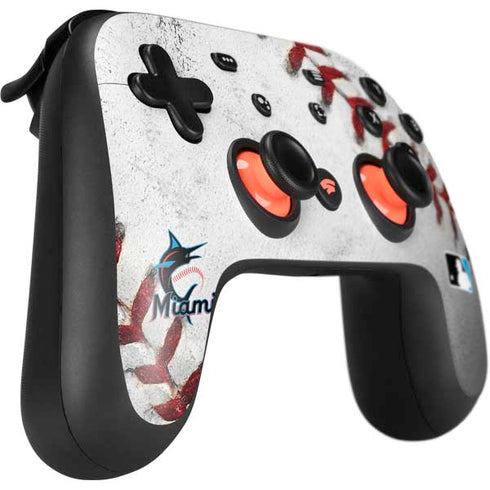 MLB Miami Marlins Game Ball Google Stadia Controller Skin