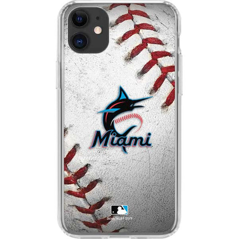 MLB Miami Marlins Game Ball iPhone 11 Clear Case