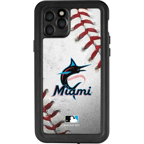 MLB Miami Marlins Game Ball iPhone 11 Pro Waterproof Case