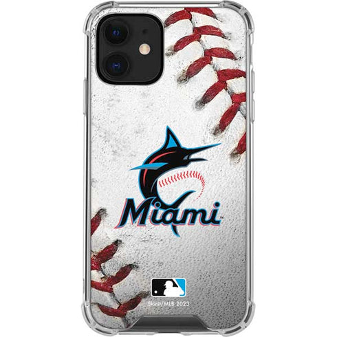 MLB Miami Marlins Game Ball iPhone 12 Clear Case