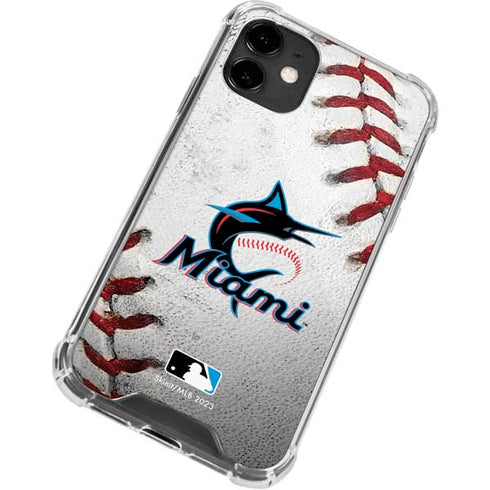 MLB Miami Marlins Game Ball iPhone 12 Clear Case
