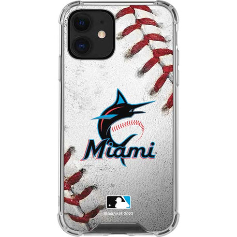 MLB Miami Marlins Game Ball iPhone 12 Mini Clear Case
