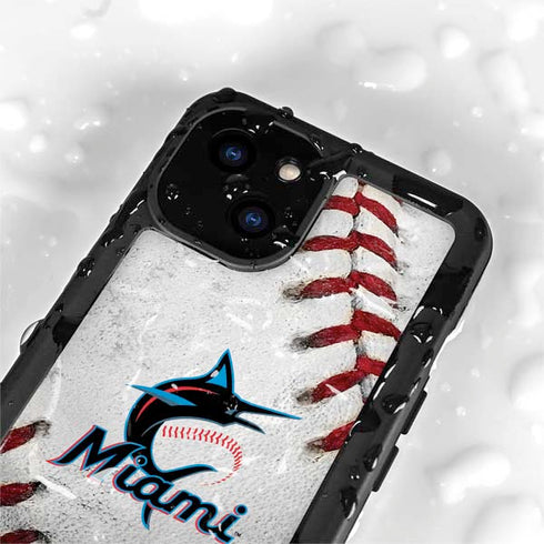 MLB Miami Marlins Game Ball iPhone 13 Mini Waterproof Case