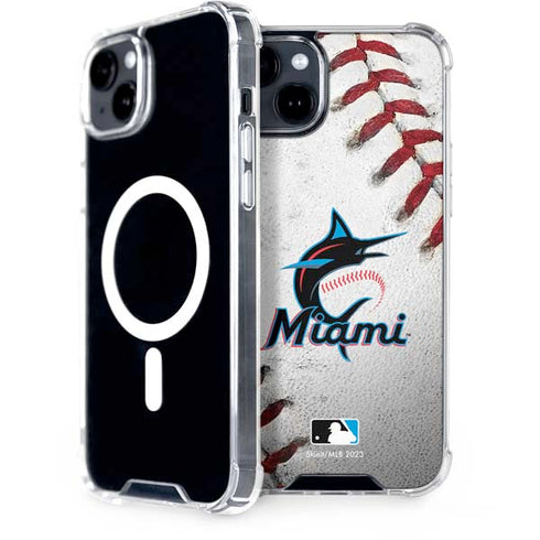 MLB Miami Marlins Game Ball iPhone 15 Plus MagSafe Case