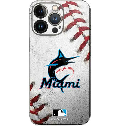 MLB Miami Marlins Game Ball iPhone 14 Pro Skin