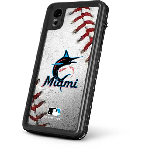 MLB Miami Marlins Game Ball iPhone XR Waterproof Case