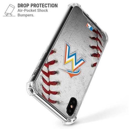 MLB Miami Marlins Game Ball iPhone XS Max Clear Case