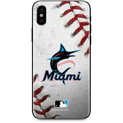 MLB Miami Marlins Game Ball iPhone XS Skin