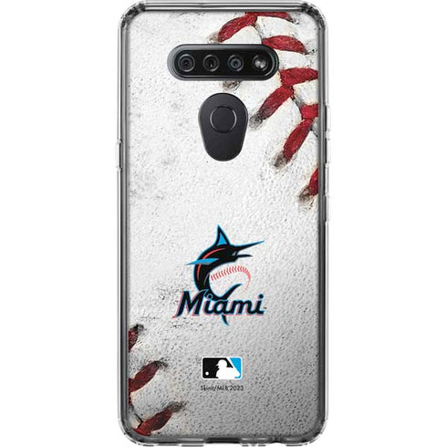 MLB Miami Marlins Game Ball LG K51/Q51 Clear Case