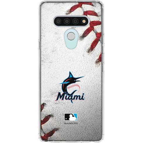 MLB Miami Marlins Game Ball LG Stylo 6 Clear Case