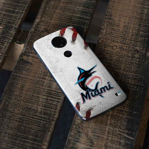 MLB Miami Marlins Game Ball Moto E5 Plus Skin