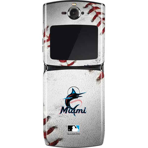 MLB Miami Marlins Game Ball Motorola RAZR Skin