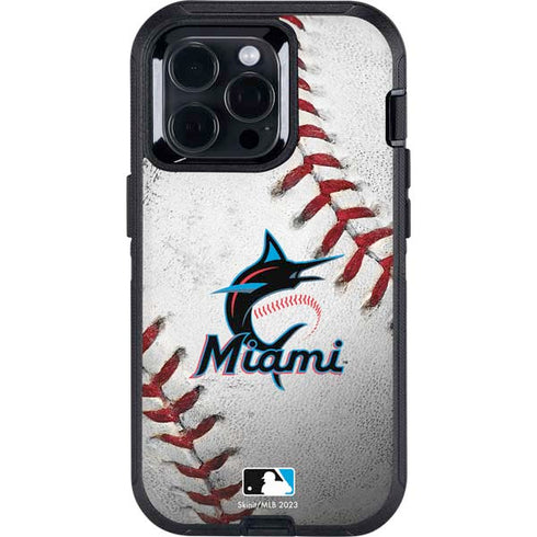 MLB Miami Marlins Game Ball Otterbox Defender iPhone Skin