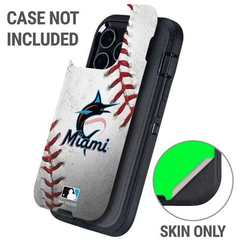 MLB Miami Marlins Game Ball Otterbox Defender iPhone Skin