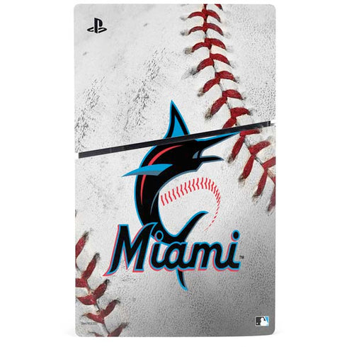 MLB Miami Marlins Game Ball PS5 Slim Disk Bundle Skin