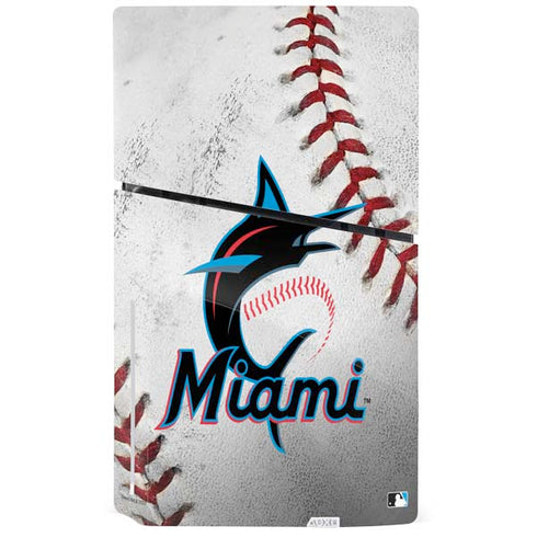 MLB Miami Marlins Game Ball PS5 Slim Disk Bundle Skin
