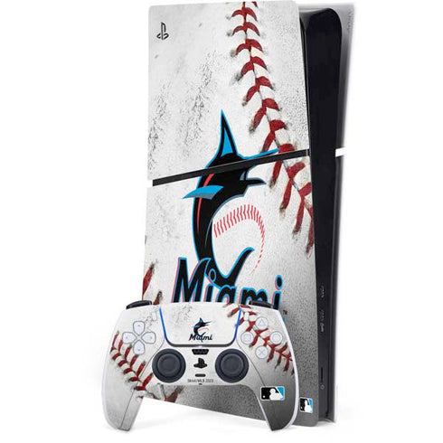 MLB Miami Marlins Game Ball PS5 Slim Digital Edition Console Skin