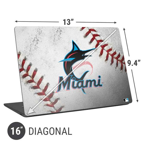 MLB Miami Marlins Game Ball Universal Laptop 16in (13 x 9.4in) Skin