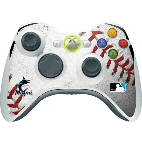 MLB Miami Marlins Game Ball Xbox 360 Wireless Controller Skin